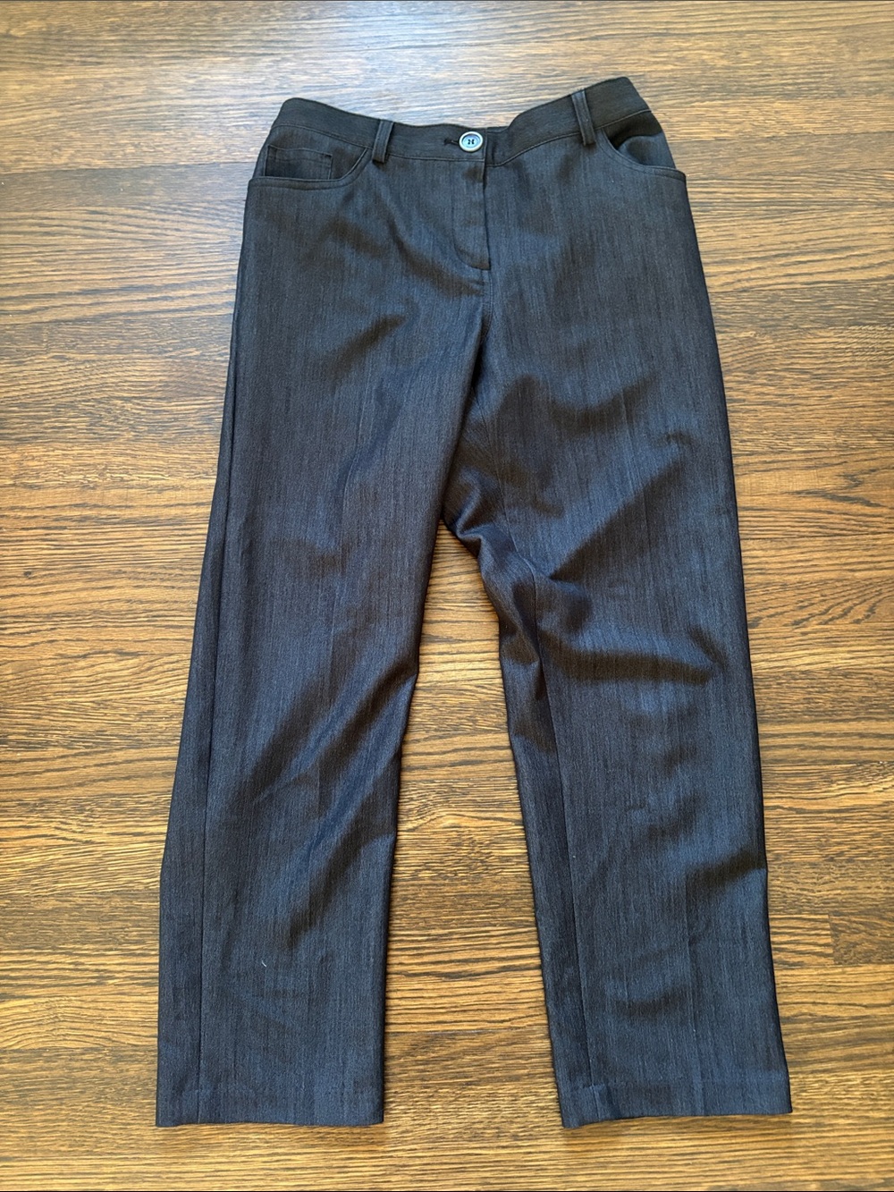 Ruby Rd. Women's Denim look blue Straight-Leg Capris